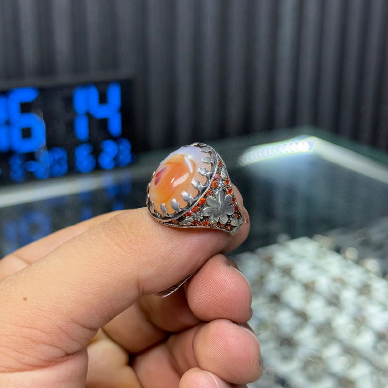 عقيق اكويك مصور 13.1غ 64