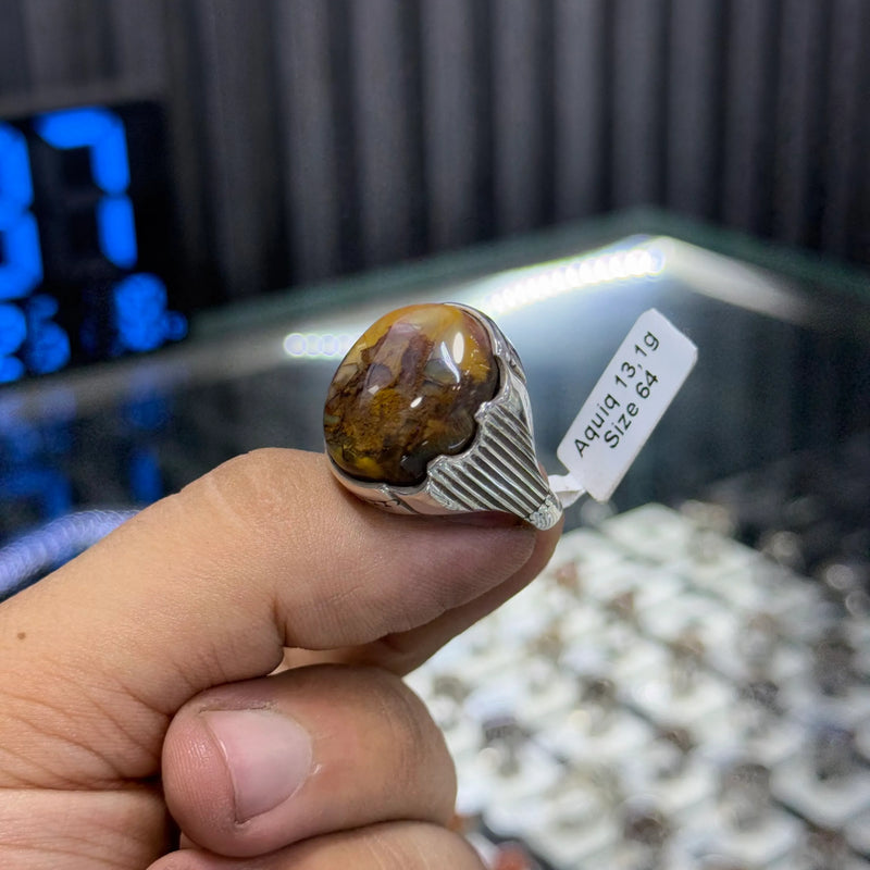 عقيق طحلبي 13.1غ 64